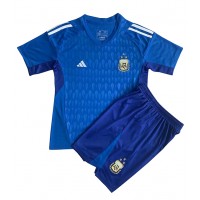 Camiseta Argentina Portero Visitante Equipación para niños Mundial 2022 manga corta (+ pantalones cortos)